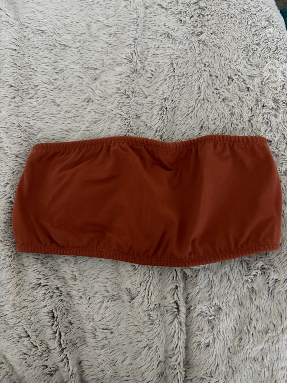 Seamless Strapless Bandeau Sports Bra - Rust
